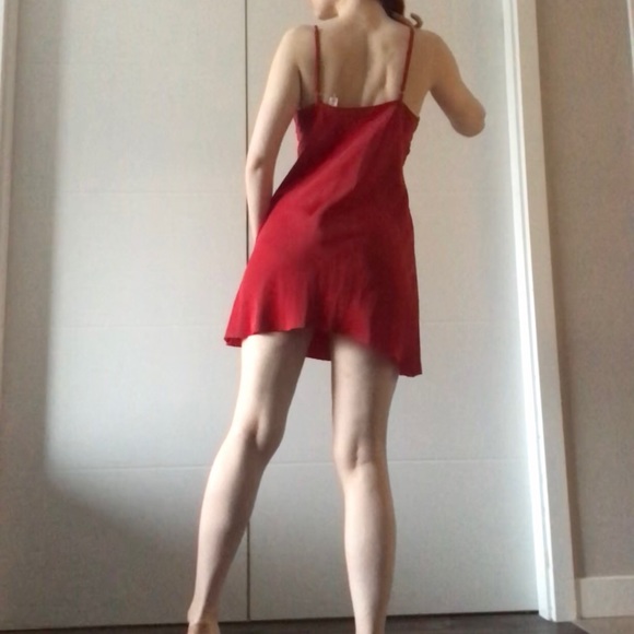 Red Vintage Victoria’s Secret Slip Dress - Picture 4 of 4